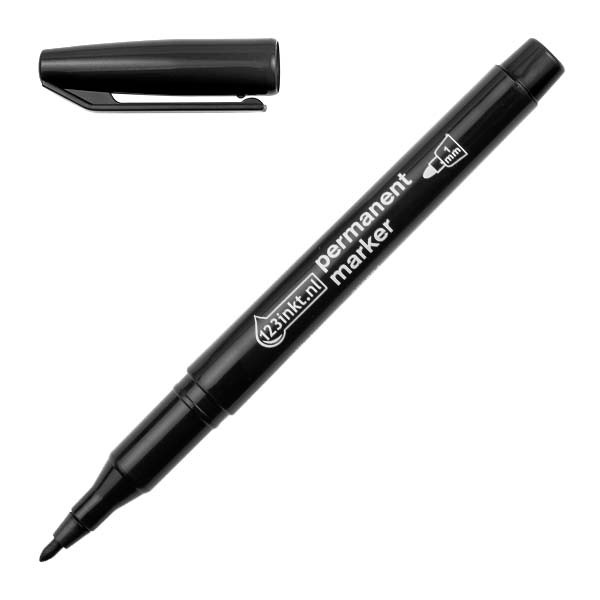 Ανεξίτηλος Μαρκαδόρος 123ink 1mm Black 300885 - 1