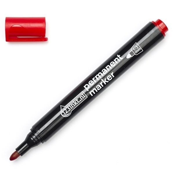 Ανεξίτηλος Μαρκαδόρος 123ink 2.5 mm Red 4-21002C 4-3000002C 8209133C EK-70REDC N50-BC 300165 - 1