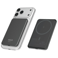 Ασύρματο Powerbank 123ink εξαιρετικά λεπτό μαύρο (20W, 5000 mAh) ADR00363