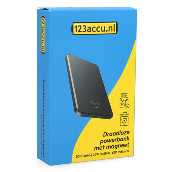 Ασύρματο Powerbank 123ink εξαιρετικά λεπτό μαύρο (20W, 5000 mAh) ADR00363 - 10
