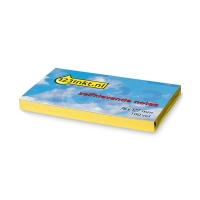 Αυτοκόλλητα Χαρτάκια 123ink 100 Φύλλα 76 x 127 mm Yellow 21009 655GEC 300201