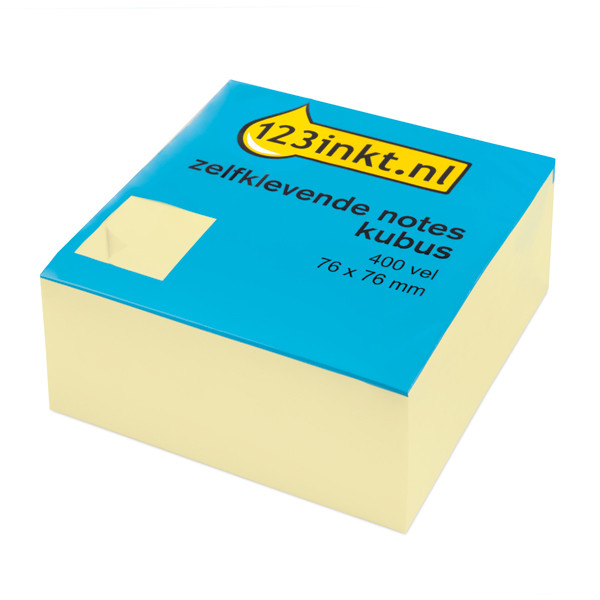 Αυτοκόλλητα Χαρτάκια 123ink 400 Φύλλα 76 x 76 mm Yellow 300810 - 1