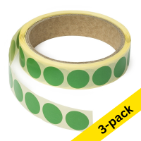 Αυτοκόλλητες Στρογγυλές Ετικέτες 123ink Ø 18 mm Green 3 x 1.000 ετικέτες  035232