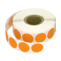 Αυτοκόλλητες Στρογγυλές Ετικέτες 123ink Ø 18 mm Orange 1.000 τμχ/ρολό 300803