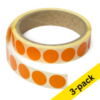 Αυτοκόλλητες Στρογγυλές Ετικέτες 123ink Ø 18 mm Orange 3 x 1.000 ετικέτες  035235