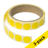 Αυτοκόλλητες Στρογγυλές Ετικέτες 123ink Ø 18 mm Yellow 3 x 1.000 ετικέτες 035231 - 1