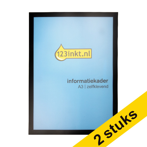 Αυτοκόλλητη Μαγνητική Κορνίζα 123ink A3 Black 2Τεμ 301739 - 1