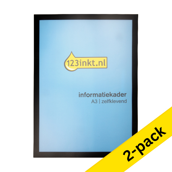 Αυτοκόλλητη Μαγνητική Κορνίζα 123ink A3 Black 2Τεμ 301739 - 1