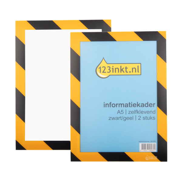 Αυτοκόλλητη Μαγνητική Κορνίζα 123ink A5 Black/Yellow 2Τεμ 301250 - 1