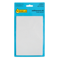 Αυτοκόλλητη τσόχα 123inkt λευκή 100 mm x 150 mm (2 τμχ) 301014