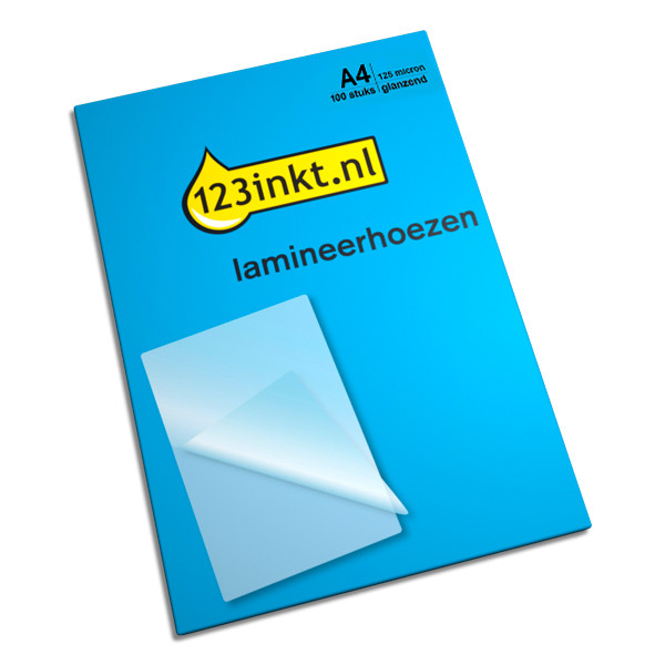 Α4 θήκη πλαστικοποίησης 125 micron | γυαλιστερό | Συσκευασία 123ink 100τεμ 3200723C 3740482C 5307407C 74810000C 300257 - 1