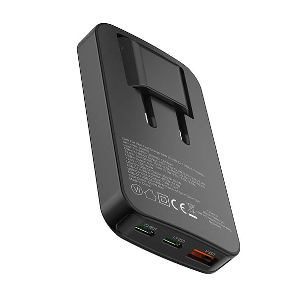 Γρήγορος φορτιστής 123ink USB-C + USB-A 65W μαύρος 302916 - 3