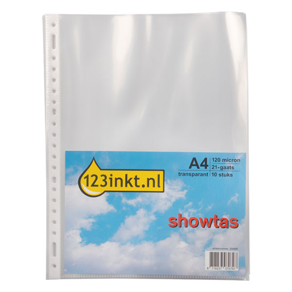 Διαφάνιες 123ink διαφανής A4 21 οπών 120 micron (10 τεμάχια) 300444 - 1