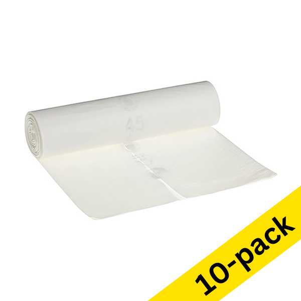 Διαφανής σακούλα σκουπιδιών 123ink! LDPE, 70 λίτρων (συσκευασία 10 x 25)  SDR05256 - 1