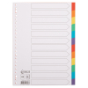 Διαχωριστικές Καρτέλες 123ink Χάρτινες Α4 Έγχρωμες 12 τμχ