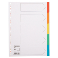 Διαχωριστικές Καρτέλες 123ink Χάρτινες Α4 Έγχρωμες 5 τμχ 300533