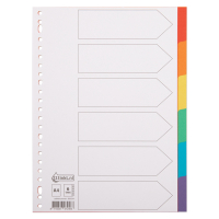 Διαχωριστικές Καρτέλες 123ink Χάρτινες A4 Έγχρωμες 6 τμχ 300534