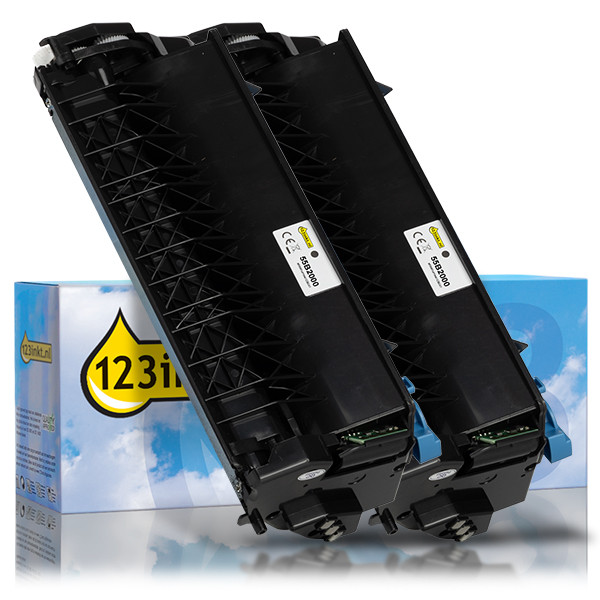 Διπλή συσκευασία μαύρου toner Lexmark 55B2000 (123inkt μάρκας) 038039 - 1
