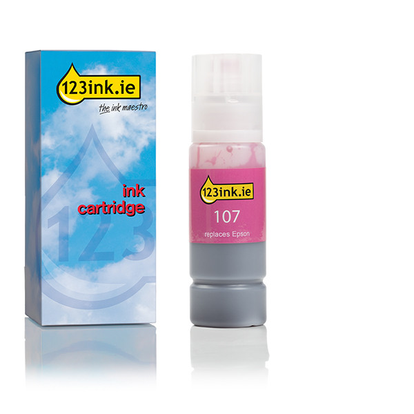 Δοχείο μελάνης Epson 107 ανοιχτό ματζέντα (123ink) 083687 - 1