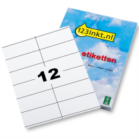 Ετικέτες γενικής χρήσης 123ink A4 105 x 48 mm λευκό (300 ετικέτες) FSC® Mix Credit 060217