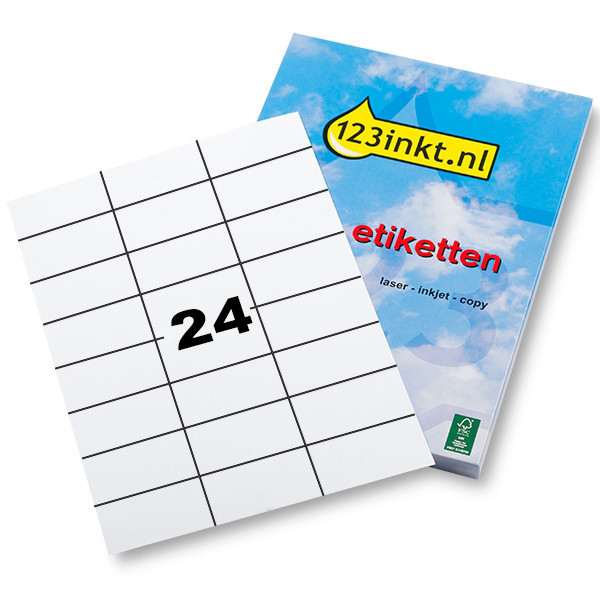 Ετικέτες γενικής χρήσης 123ink A4 70 x 35 mm λευκές (600 ετικέτες) FSC® Mix Credit 060320 Ετικέτες γενικής χρήσης 123ink A4 70 x 35 mm λευκές (600 ετικέτες) FSC® Mix Credit 060320 - 1