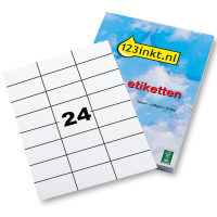 Ετικέτες γενικής χρήσης 123ink A4 70 x 35 mm λευκές (600 ετικέτες) FSC® Mix Credit 060320