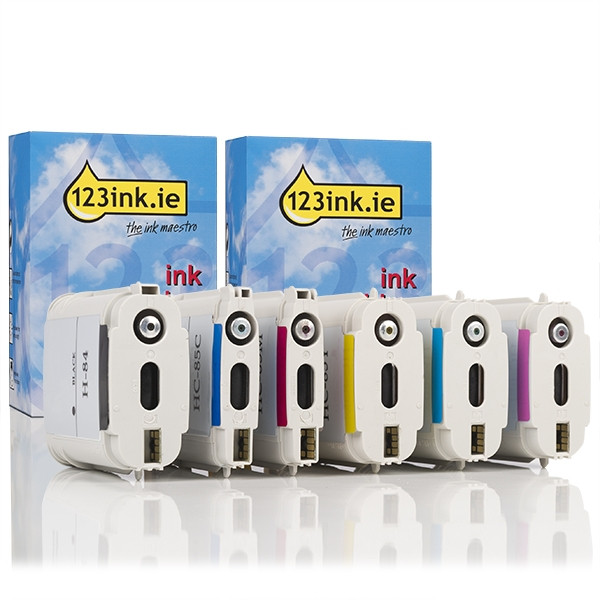 Η έκδοση 123ink! αντικαθιστά το HP 84 μαύρο και το έγχρωμο HP 85 6-pack C5016AC C9425AC C9426AC C9427AC C9428AC 031722 - 1