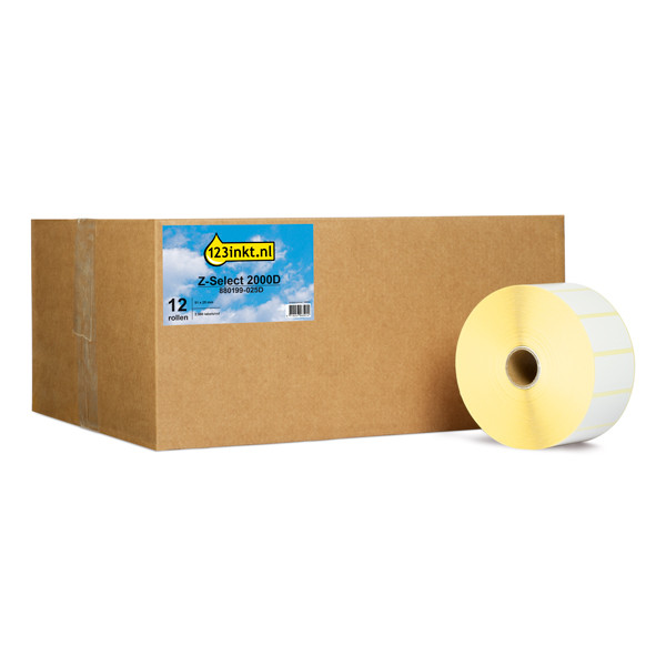 Η έκδοση 123ink αντικαθιστά την ετικέτα Zebra Z-Select 2000D (880199-025D) 51 x 25 mm (12 ρολά) 140013 - 1