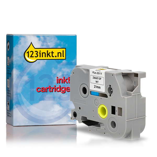Η έκδοση 123ink αντικαθιστά την ταινία Brother FLe-2511 Black on White 45mm x 21 mm 350555 - 1