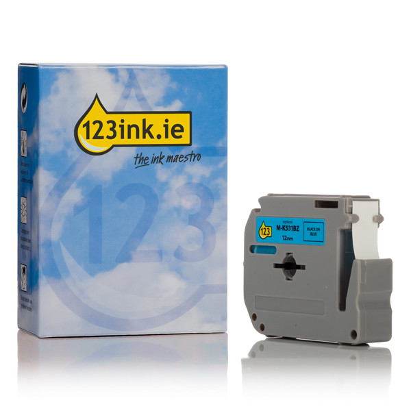 Η έκδοση 123ink αντικαθιστά τη Ταινία Brother M-K531BZ 8m x 12mm Black on Blue MK531BZC 080599 - 1