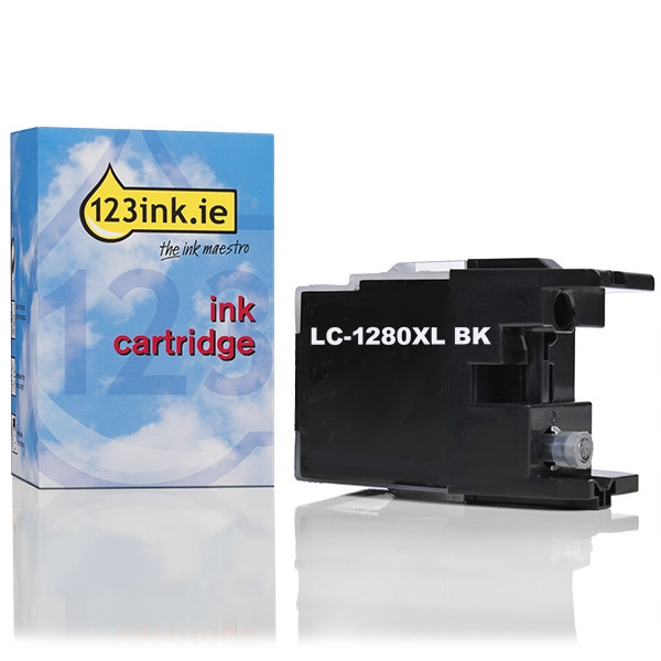 Η έκδοση 123ink αντικαθιστά το Μελάνι Brother LC-1280XLBK High Capacity Black LC1280XLBKC 029057 - 1