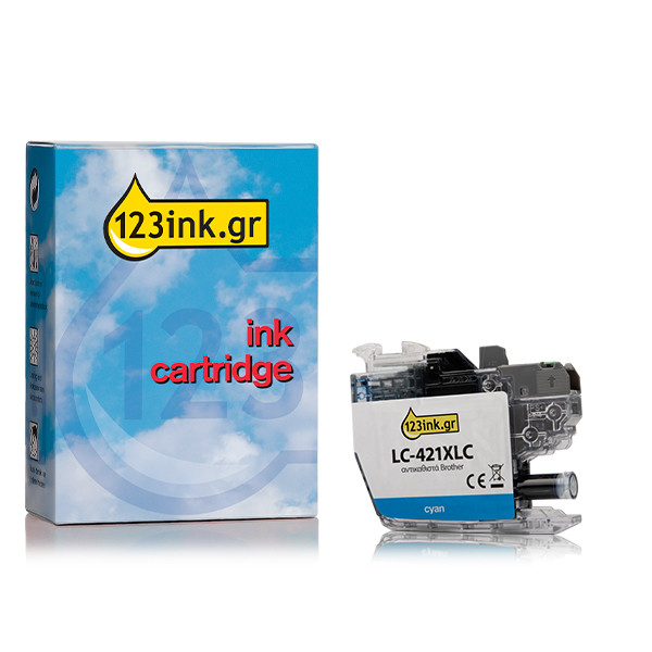 Η έκδοση 123ink αντικαθιστά το Μελάνι Brother LC-421XLC High Capacity Cyan LC-421XLCC 051297 - 1