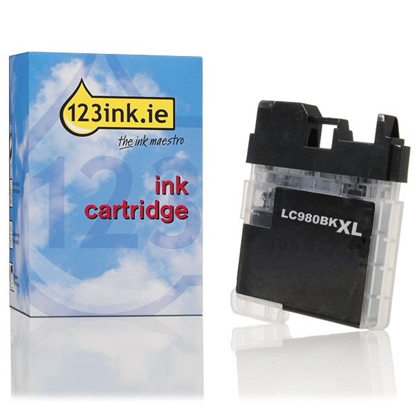 Η έκδοση 123ink αντικαθιστά το Μελάνι Brother LC-980XLBK High Capacity Black LC980BKC 028881 - 1