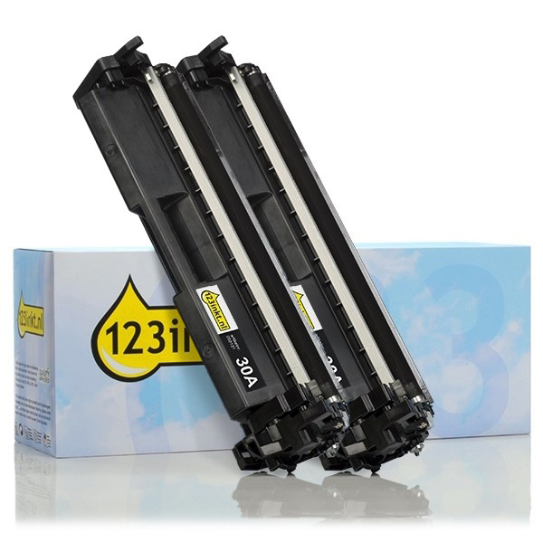 Η έκδοση 123ink αντικαθιστά τον μαύρο toner HP 30A (CF230A) (συσκευασία 2) CF230AC 160710 - 1
