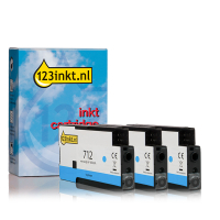 Η έκδοση 123ink αντικαθιστά το Μελάνι HP 712 (3ED77A) Cyan 3-pack 010085