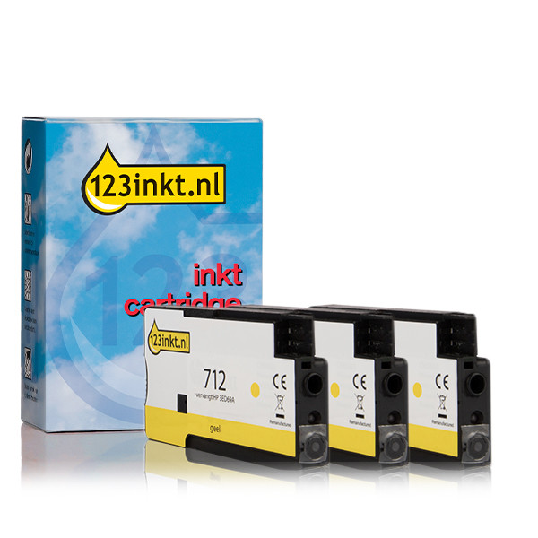 Η έκδοση 123ink αντικαθιστά το Μελάνι HP 712 (3ED79A) Yellow 3-pack 010089 - 1