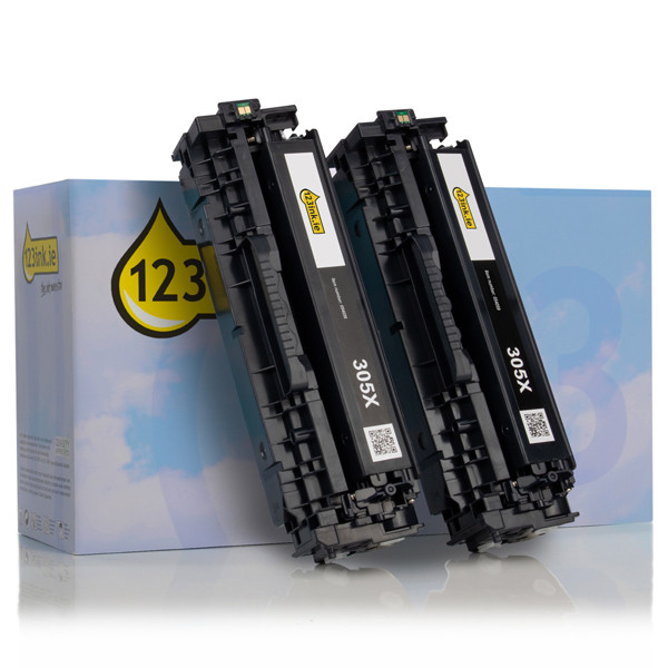 Η έκδοση 123ink αντικαθιστά το HP 305X (CE410XD) Black 2-pack CE410XDC 054769 - 1
