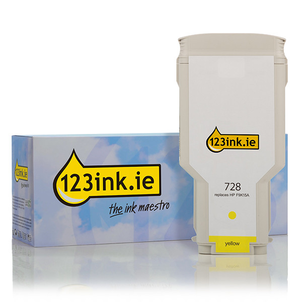 Η έκδοση 123ink αντικαθιστά το HP 728 (F9K15A) Extra High Capacity Yellow F9K15AC 044503 - 1
