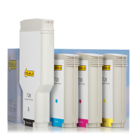 Η έκδοση 123ink αντικαθιστά το HP 728 XL MBK/C/M/Y  Extra High Capacity 4-pack