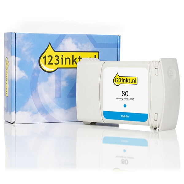 Η έκδοση 123ink αντικαθιστά το  HP 80 (C4846A) High Capapcity Cyan C4846AC 031146 - 1