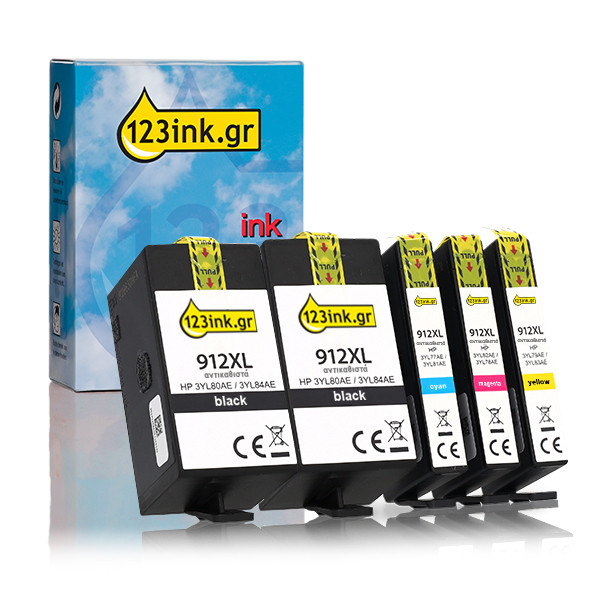 Η έκδοση 123ink αντικαθιστά το HP 912XL 2 Black + 3 Colours 5-pack 160743 - 1