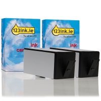 Η έκδοση 123ink αντικαθιστά το HP 920XL (D8J47AE) High Capacity Black 2-pack CD975AEC 160110