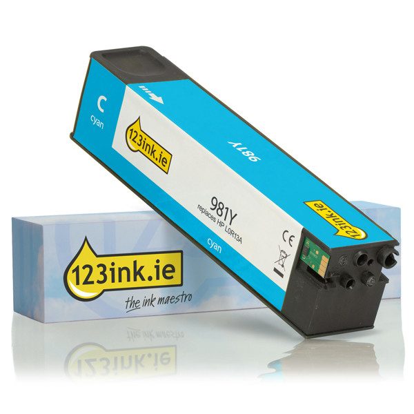 Η έκδοση 123ink αντικαθιστά το HP 981Y (L0R13A) Extra High Capacity Cyan L0R13AC 044565 - 1