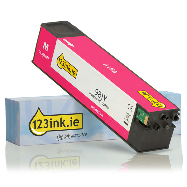 Η έκδοση 123ink αντικαθιστά το HP 981Y (L0R14A) Extra High Capacity Magenta L0R14AC 044571 - 1