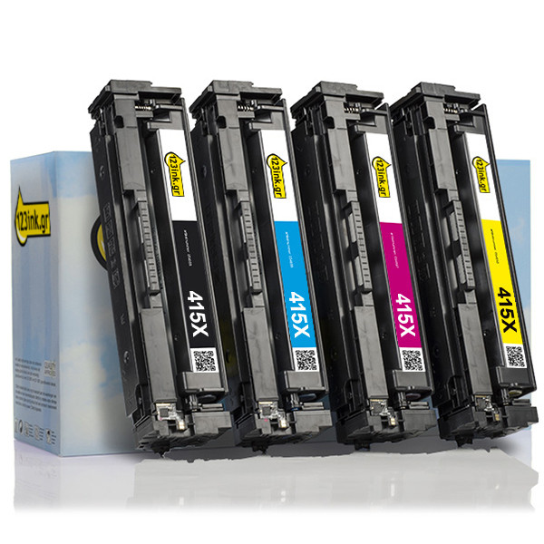 Η έκδοση 123ink αντικαθιστά το Toner HP 415X BK/C/M/Y High Capacity 4-pack  132198 - 1