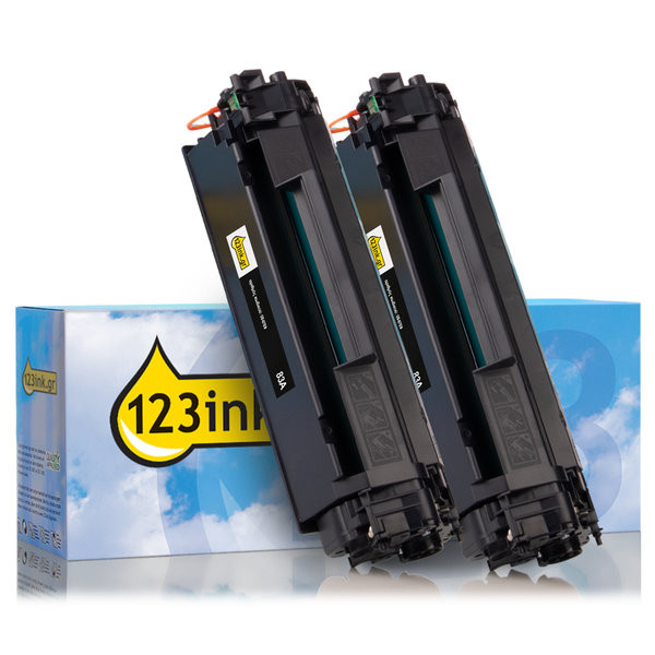 Η έκδοση 123ink αντικαθιστά το Toner HP 83A (CF283AD) 2-pack Black CF283ADC 132192 - 1