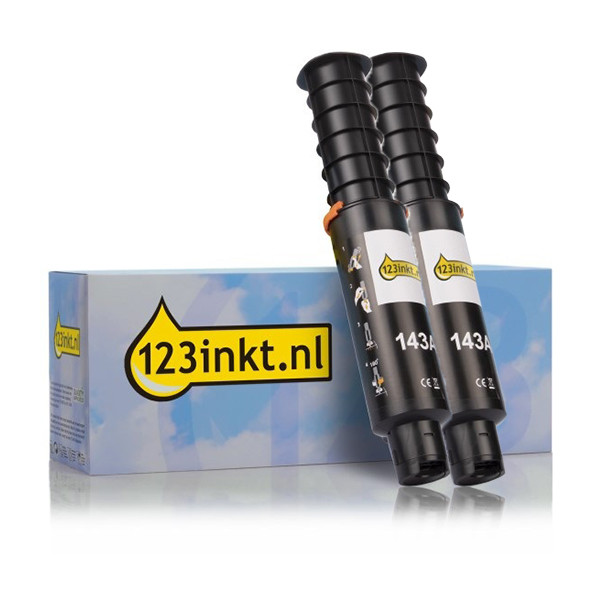 Η μάρκα 123ink αντικαθιστά τη διπλή συσκευασία μαύρου toner HP 143A (W1143AD) 093243 - 1