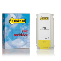 Η μάρκα 123inkt αντικαθιστά το δοχείο κίτρινου μελανιού HP 738 (498N7A) 093285