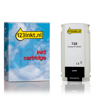Η μάρκα 123inkt αντικαθιστά το δοχείο μελάνης HP 728 (3WX25A) ματ μαύρο υψηλής χωρητικότητας 093119