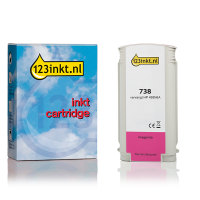 Η μάρκα 123inkt αντικαθιστά το δοχείο μελάνης HP 738 (498N6A) ματζέντα 093283